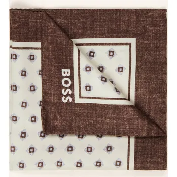 Kravata Boss Kapesníček Do Náprsní Kapsy, tmavě hnědá / režná / tmavě...