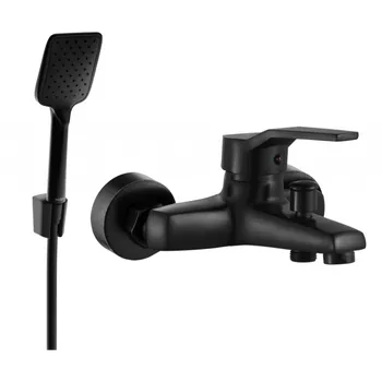 Vodovodní baterie Mexen Caro R62 vanová baterie se sprchovým setem, černá - 74663R62-70 Bateriové soupravy