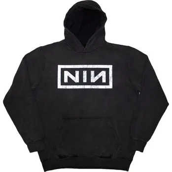 Pánská mikina Nine Inch Nails Mikina Classic Logo Stone Wash Unisex Charcoal Grey M
