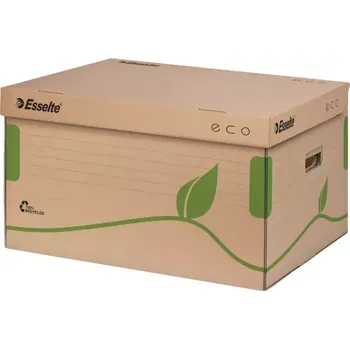 Archivační box Esselte ECO archivační kontejner s víkem, na krabice 80/100 mm, hnědá
