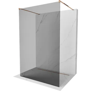 Mexen Kioto volně stojící sprchová stěna 100 x 200 cm, grafit 8 mm, růžové zlato - 800-100-002-60-40 Sprchové stěny