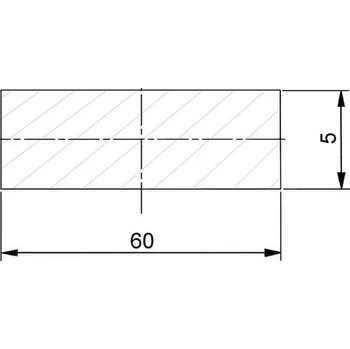 Stavební profil Plochá ocel 60×5 mm válcovaná – 6 m