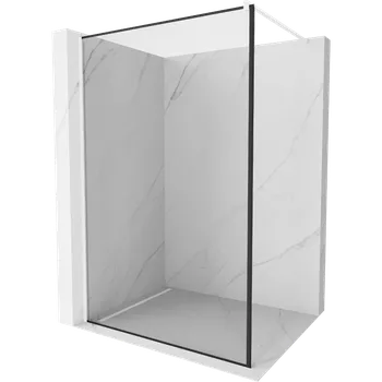 Mexen Kioto sprchová stěna Walk-in 80 x 200 cm, černý rám 8 mm, bílá - 800-080-101-20-70 Sprchové stěny