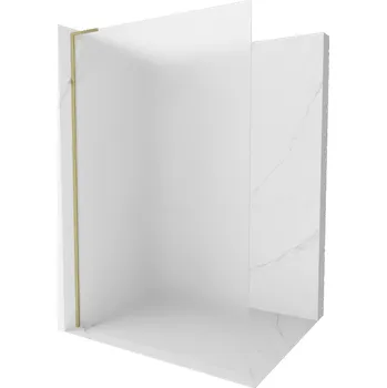 Mexen Kioto L sprchová stěna Walk-in 120 x 200 cm, ledová, zlatá - 800-120-103-50-30 Sprchové stěny