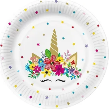 Party nádobí Papírové talíře velké - Unicorn Party - 23 cm - 10 ks - PPL1003400