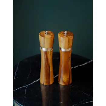 Kuchyňský mlýnek Designový dřevěný mechanický mlýnek na sůl a koření, WHITE ORCHID