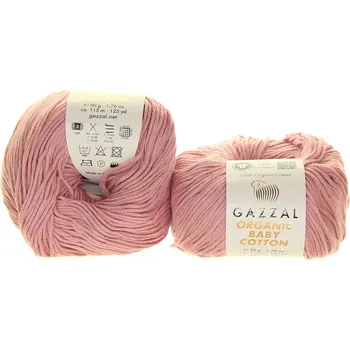 Příze Gazzal Organic Baby Cotton 453 starorůžová
