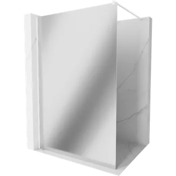 Mexen Kioto sprchová stěna Walk-in 90 x 200 cm, zrcadlo 8 mm, bílá - 800-090-101-20-50 Sprchové stěny