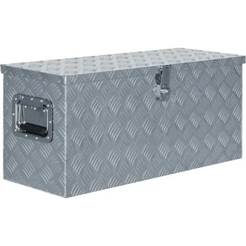 Zahradní úložný box Hliníkový box 142939 80 x 30 x 35 cm stříbrný