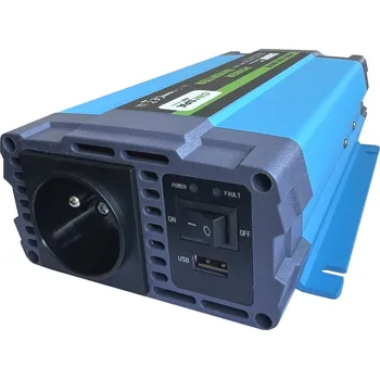 Měnič napětí Měnič napětí Carspa P500-12/24-25, 12/24V, 230V, USB, 500W čistá sinusovka