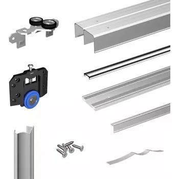 Nábytkové kování MARS Sada pro posuvné dveře 2750 mm stříbrná