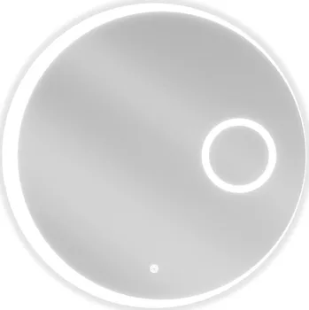 Zrcadlo Mexen Ella podsvícené koupelnové zrcadlo s kosmetickým zrcátkem, kulaté 70 cm, LED 6000K, odmlžování - 9811-070-070-611-00 Koupelnová zrcadla