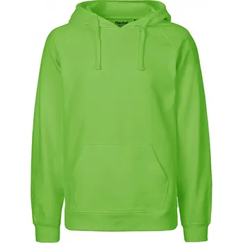 Pánské oblečení Neutral Pánská klokánka z organické bavlny a dvojitou kapucí Barva: Limetková zelená, Velikost: S NE63101