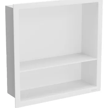 police Mexen X-Wall-R nástěnná polička s lemem a policí 30 x 30 cm, bílá - 1920303010S Koupelnové police