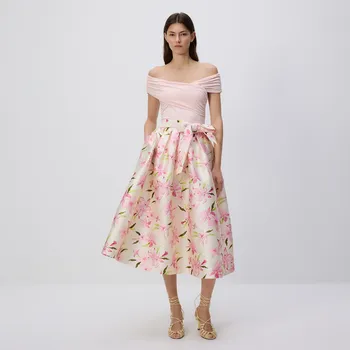 Dámská sukně Reserved - Midi sukně s ozdobným vázáním - vícebarevná - 553EV-MLC - 553EV-MLC-M