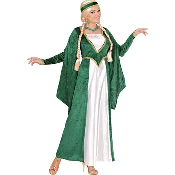 Karnevalový kostým Dámský kostým renesanční královna, zelený - M