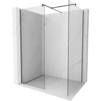 Mexen Kioto sprchová stěna Walk-in 115 x 90 cm, transparentní, gun metal - 800-115-202-95-00-090 Sprchové stěny