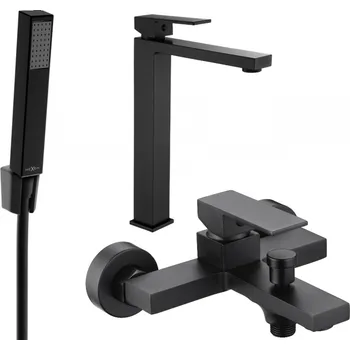 Vodovodní baterie Mexen Uno R77 vanová sada, černá - 71413R77-70 Bateriové soupravy