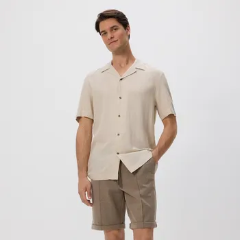 Pánské kalhoty Reserved - Šortky regular fit - béžová - 617EF-08X - 617EF-08X-XXL