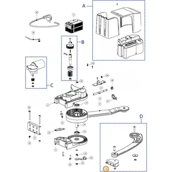 Pohon brány Nice PMD1144MHR01.46103 úchyt ramene pohonů XA / WS na křídlo brány