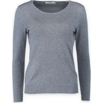 Dámský svetr Svetřík s výstřihem "U" Damod 01253 barva: šedá, velikost: *SET 2x S/M-L/XL