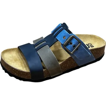 Dámské pantofle Bio Life Betty dámské kožené nazouváky modrá khaki Barva: Modrá, Velikost: 39