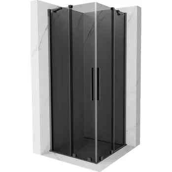 Mexen Velar Duo sprchový kout posuvný 90 x 90 cm, grafit, kartáčovaná šedá - 871-090-090-42-66 Sprchové kouty