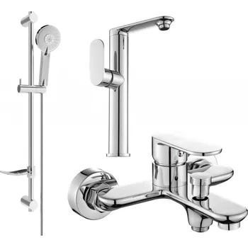 Vodovodní baterie Mexen Milo DF40 vanová sada, chrom - 713153DF40-00 Bateriové soupravy