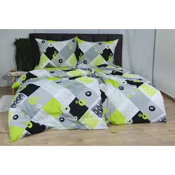 Povlečení Bavlněné povlečení BASIC TALONA limetkové