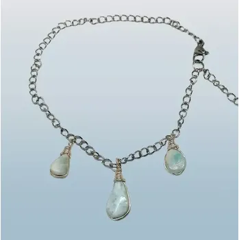 Náramek Náramek z larimaru na nohu – elegantní šperk s přírodním kamenem