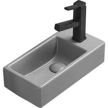 Mexen Inez umyvadlo na desku levé 40 x 20 cm, světle šedá matná - 21484061L Koupelnové umyvadla