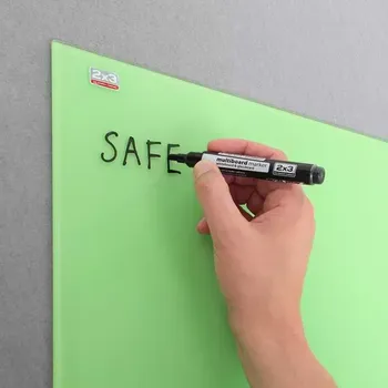 Skleněná magnetická tabule 60x40 cm – zelená