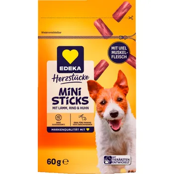 Pamlsek pro psa Edeka I love Ministicks, malé žvýkací pochoutky 60 g