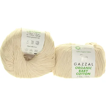 Příze Gazzal Organic Baby Cotton 436 krémová