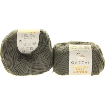 Příze Gazzal Organic Baby Cotton 435 tmavě šedá