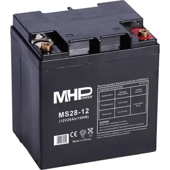 MHPower MS28-12 olověný akumulátor AGM 12V/28Ah, Terminál T1 - M6