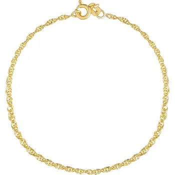 Náramek Zlatý náramek Singapur ze žlutého zlata - 1,7 mm 20 cm