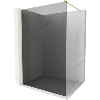 Mexen Kioto sprchová stěna Walk-in 120 x 200 cm, grafit 8 mm, zlatá kartáčovaná - 800-120-101-55-40 Sprchové stěny