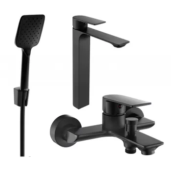 Vodovodní baterie Mexen Alexa R62 vanová sada, černá - 71213R62-70 Bateriové soupravy