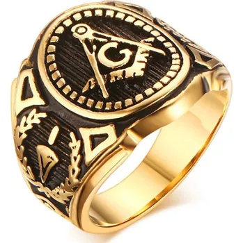 Prsten Steel Edge SERC268 zlatá 65 mm