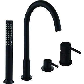 Vodovodní baterie Mexen Alma baterie vanová, černá - 75032-70 Vanovo-sprchové baterie