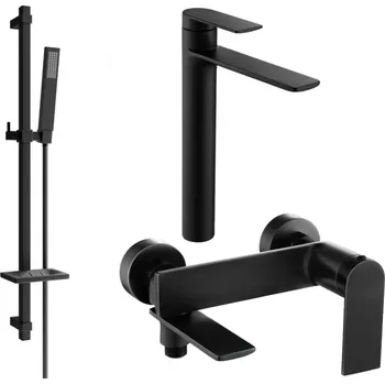 Vodovodní baterie Mexen Zero DQ02 vanová sada, černá - 7113DQ02-70 Bateriové soupravy