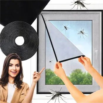 Síť proti hmyzu Černá moskytiera okenní síť proti hmyzu 180x150cm