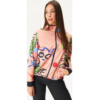 Dámská softshellová bunda Dámská softshellová bunda bez zateplení pružná Basic, Meruňková, Fantazie Velikost: 3XL