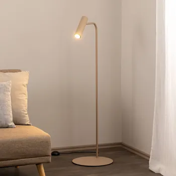 Lampička Luminex Stojací lampa Axion, béžová, výška 115 cm, ocel - Délka kabelu 200 cm béžová barva 1 x 8 W LED - Doprava zdarma
