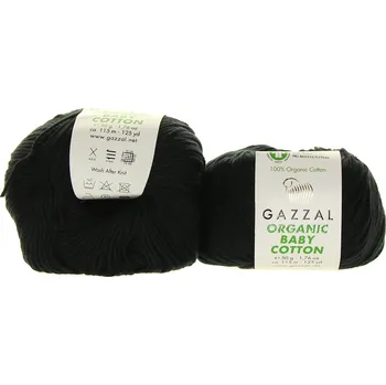 Příze Gazzal Organic Baby Cotton 430 černá