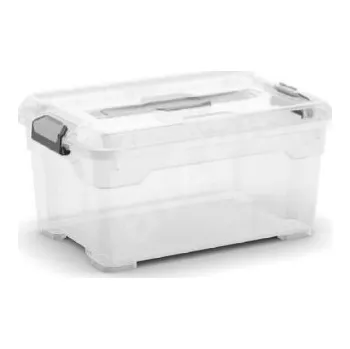 Úložný box Keter Plastový úložný box Moover box XS, objem 12l, 38 x 26,5 x 18,5 (výška) cm, transparentní víko