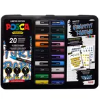 Sada popisovačů UNI Posca PC-1M/PC-3M/PC-5M, GRAFFITI, PC-1M: 6 ks, PC-3M: 7 ks, PC-5M: 7 ks, mix barev (20 ks)