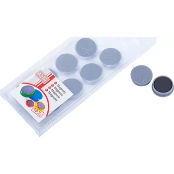 Magnety ARTA průměr 25 mm, šedé, balení 10 ks