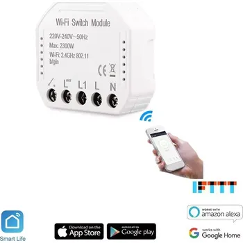 Relé iQtech SmartLife DMB01W, WiFi Stmívací modul, 1x 10A